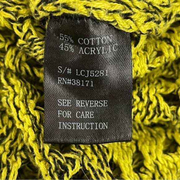 Lucca Couture yellow and black open knit sweater small - Picture 9 of 9